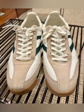 Tretorn Rawlins 2.0 Sneakers Women’s 9.5 White Green Suede Retro Trainer